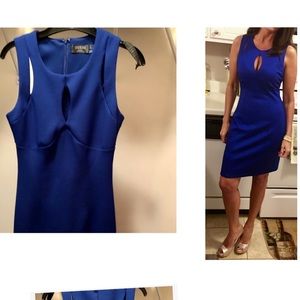 Guess Royal Blue Fitted Cocktail Dress